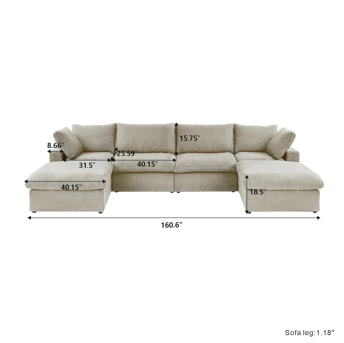 Signature Modular 4-Seater U-Sectional