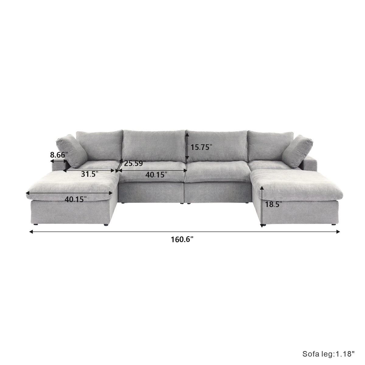 Signature Modular 4-Seater U-Sectional