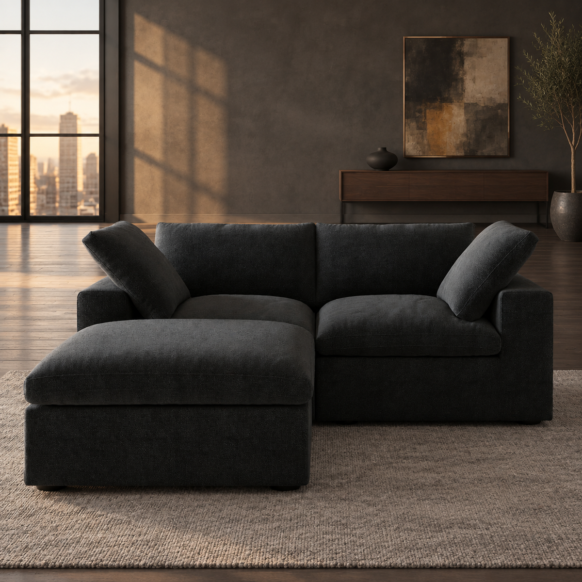 Signature Modular 2-Seater Sectional + Ottoman