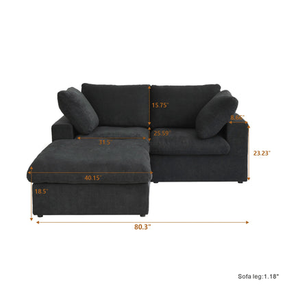 Signature Modular 2-Seater Sectional + Ottoman