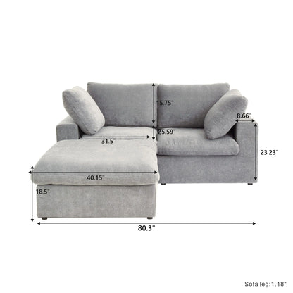 Signature Modular 2-Seater Sectional + Ottoman