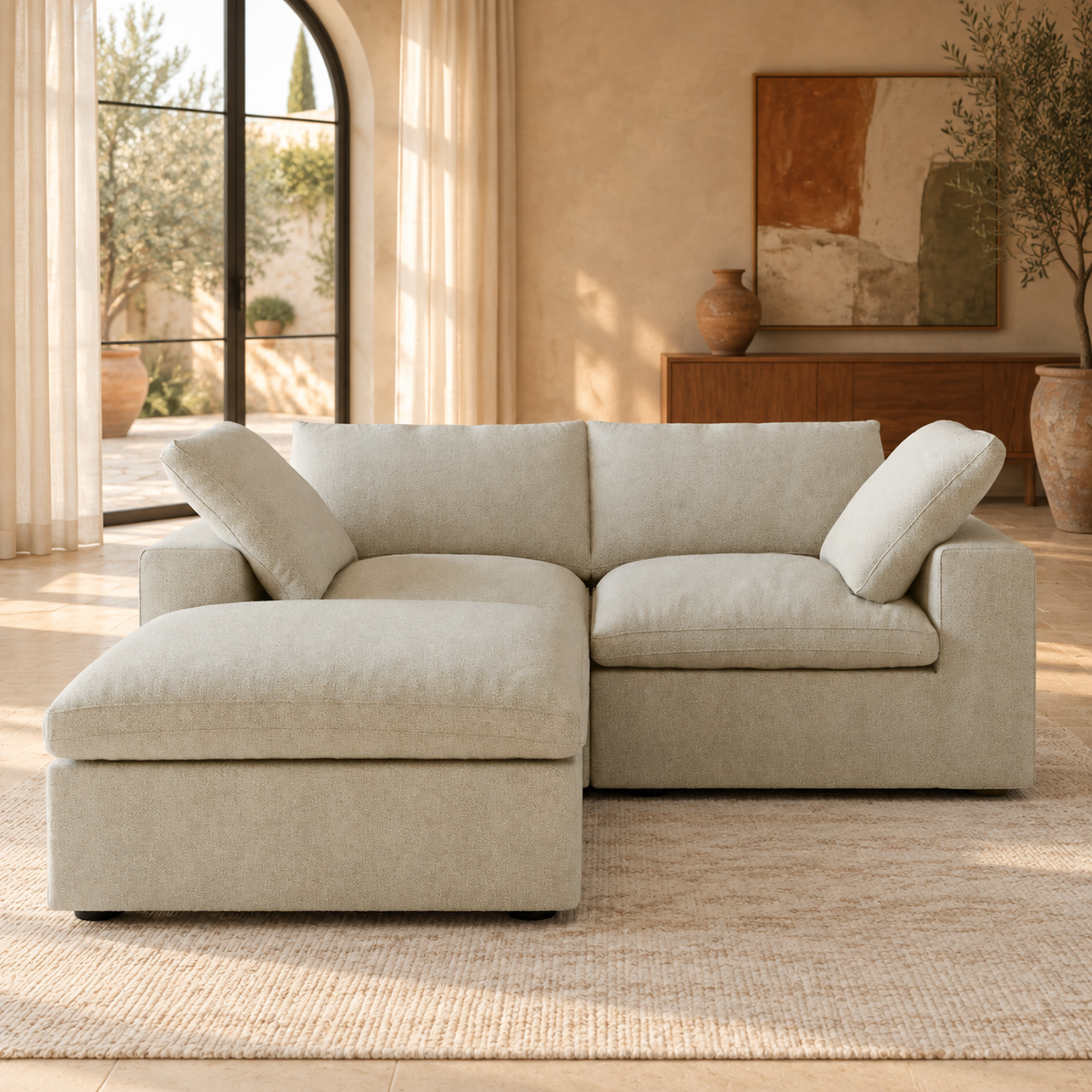 Signature Modular 2-Seater Sectional + Ottoman
