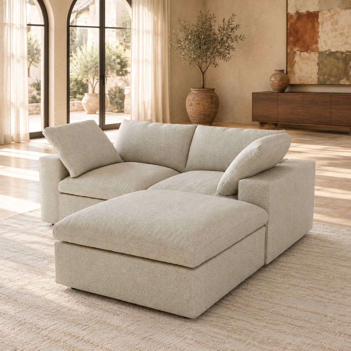 Signature Modular 2-Seater Sectional + Ottoman