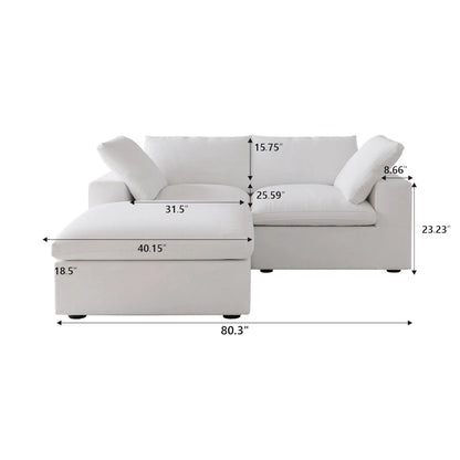 Signature Modular 2-Seater Sectional + Ottoman