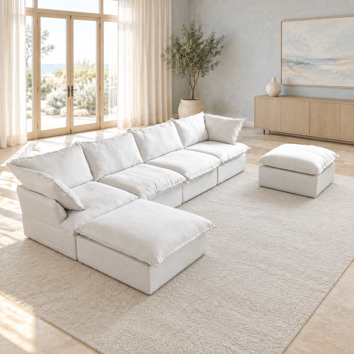 Modular Cloud 4-Seater U-Sectional